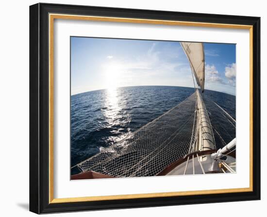 Star Clipper Sailing Cruise Ship, Deshaies, Basse-Terre, Guadeloupe, West Indies, French Caribbean-Sergio Pitamitz-Framed Photographic Print