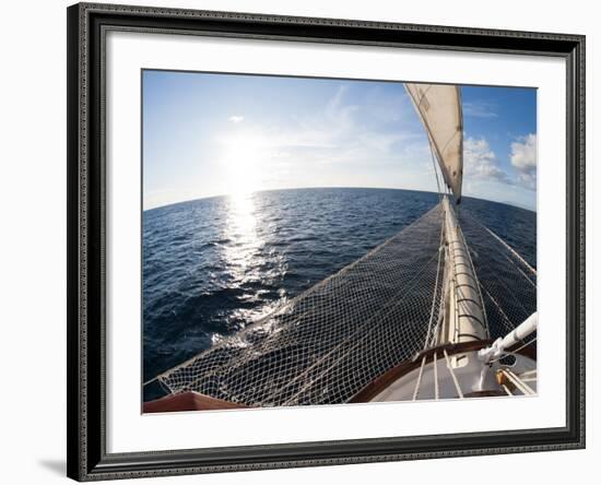 Star Clipper Sailing Cruise Ship, Deshaies, Basse-Terre, Guadeloupe, West Indies, French Caribbean-Sergio Pitamitz-Framed Photographic Print