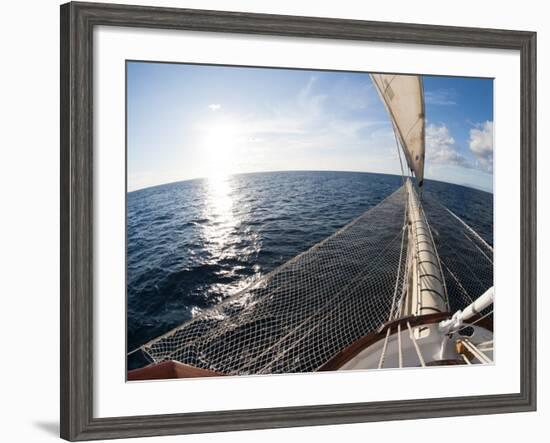 Star Clipper Sailing Cruise Ship, Deshaies, Basse-Terre, Guadeloupe, West Indies, French Caribbean-Sergio Pitamitz-Framed Photographic Print