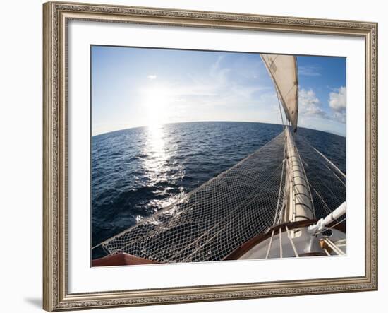 Star Clipper Sailing Cruise Ship, Deshaies, Basse-Terre, Guadeloupe, West Indies, French Caribbean-Sergio Pitamitz-Framed Photographic Print