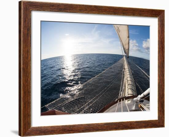 Star Clipper Sailing Cruise Ship, Deshaies, Basse-Terre, Guadeloupe, West Indies, French Caribbean-Sergio Pitamitz-Framed Photographic Print