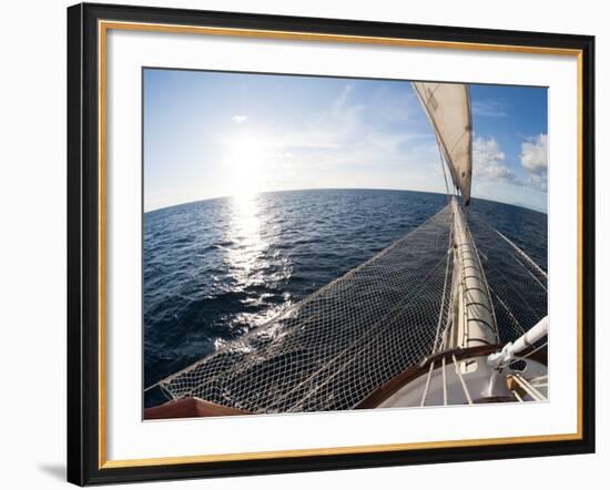 Star Clipper Sailing Cruise Ship, Deshaies, Basse-Terre, Guadeloupe, West Indies, French Caribbean-Sergio Pitamitz-Framed Photographic Print