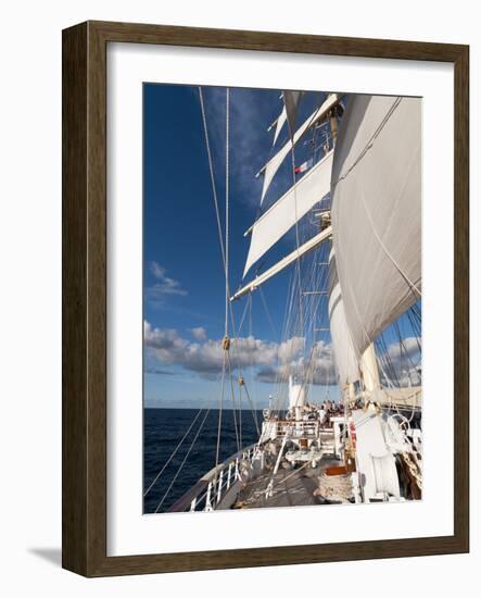 Star Clipper Sailing Cruise Ship, Deshaies, Basse-Terre, Guadeloupe, West Indies, French Caribbean-Sergio Pitamitz-Framed Photographic Print