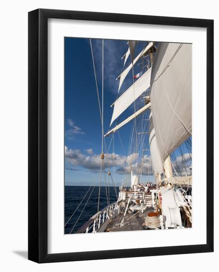 Star Clipper Sailing Cruise Ship, Deshaies, Basse-Terre, Guadeloupe, West Indies, French Caribbean-Sergio Pitamitz-Framed Photographic Print