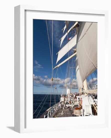 Star Clipper Sailing Cruise Ship, Deshaies, Basse-Terre, Guadeloupe, West Indies, French Caribbean-Sergio Pitamitz-Framed Photographic Print