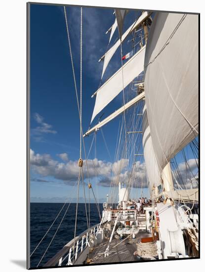 Star Clipper Sailing Cruise Ship, Deshaies, Basse-Terre, Guadeloupe, West Indies, French Caribbean-Sergio Pitamitz-Mounted Photographic Print