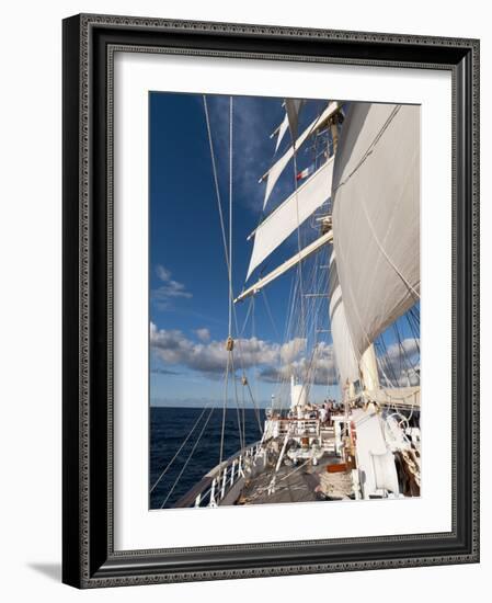 Star Clipper Sailing Cruise Ship, Deshaies, Basse-Terre, Guadeloupe, West Indies, French Caribbean-Sergio Pitamitz-Framed Photographic Print