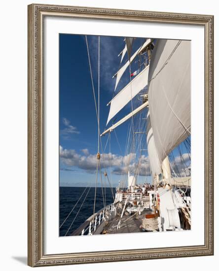 Star Clipper Sailing Cruise Ship, Deshaies, Basse-Terre, Guadeloupe, West Indies, French Caribbean-Sergio Pitamitz-Framed Photographic Print