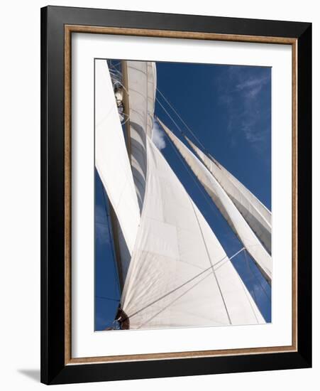 Star Clipper Sailing Cruise Ship, Deshaies, Basse-Terre, Guadeloupe, West Indies, French Caribbean-Sergio Pitamitz-Framed Photographic Print