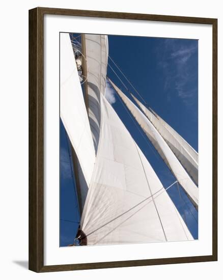 Star Clipper Sailing Cruise Ship, Deshaies, Basse-Terre, Guadeloupe, West Indies, French Caribbean-Sergio Pitamitz-Framed Photographic Print