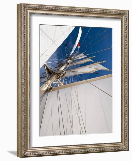 Star Clipper Sailing Cruise Ship, Deshaies, Basse-Terre, Guadeloupe, West Indies, French Caribbean-Sergio Pitamitz-Framed Photographic Print