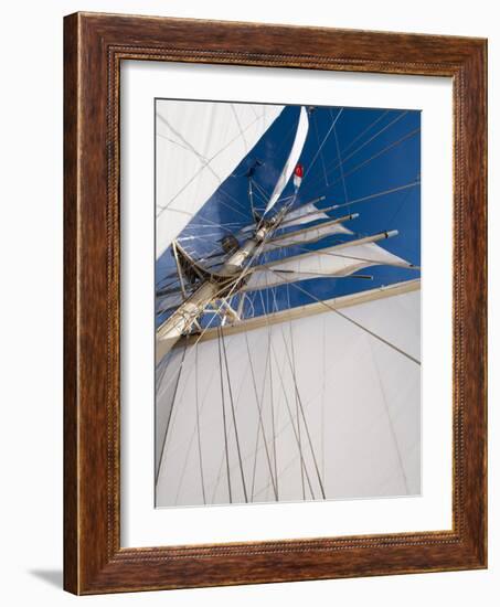 Star Clipper Sailing Cruise Ship, Deshaies, Basse-Terre, Guadeloupe, West Indies, French Caribbean-Sergio Pitamitz-Framed Photographic Print