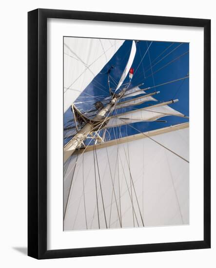 Star Clipper Sailing Cruise Ship, Deshaies, Basse-Terre, Guadeloupe, West Indies, French Caribbean-Sergio Pitamitz-Framed Photographic Print