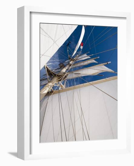 Star Clipper Sailing Cruise Ship, Deshaies, Basse-Terre, Guadeloupe, West Indies, French Caribbean-Sergio Pitamitz-Framed Photographic Print