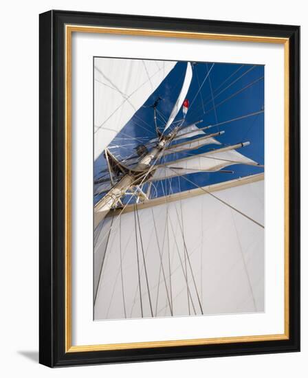 Star Clipper Sailing Cruise Ship, Deshaies, Basse-Terre, Guadeloupe, West Indies, French Caribbean-Sergio Pitamitz-Framed Photographic Print