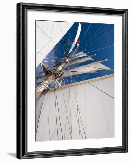 Star Clipper Sailing Cruise Ship, Deshaies, Basse-Terre, Guadeloupe, West Indies, French Caribbean-Sergio Pitamitz-Framed Photographic Print