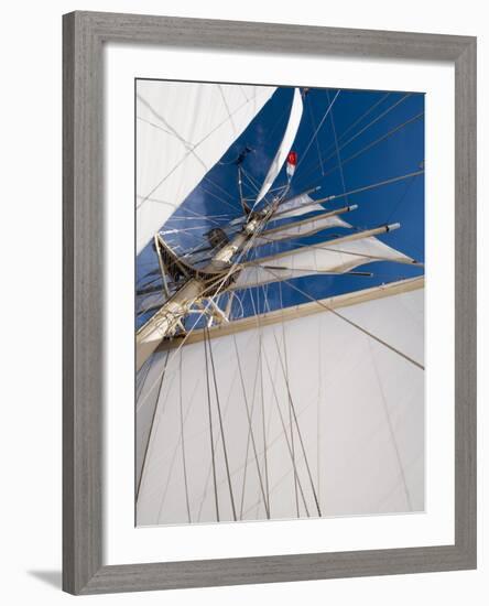 Star Clipper Sailing Cruise Ship, Deshaies, Basse-Terre, Guadeloupe, West Indies, French Caribbean-Sergio Pitamitz-Framed Photographic Print