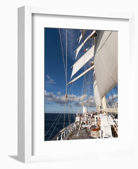 Star Clipper Sailing Cruise Ship, Deshaies, Basse-Terre, Guadeloupe, West Indies, French Caribbean-Sergio Pitamitz-Framed Photographic Print