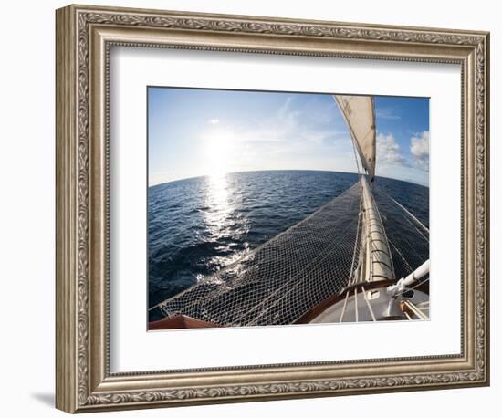 Star Clipper Sailing Cruise Ship, Deshaies, Basse-Terre, Guadeloupe, West Indies, French Caribbean-Sergio Pitamitz-Framed Photographic Print