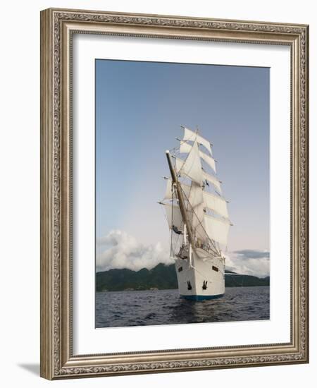 Star Clipper Sailing Cruise Ship, Dominica, West Indies, Caribbean, Central America-Sergio Pitamitz-Framed Photographic Print