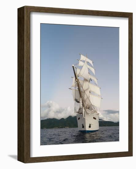 Star Clipper Sailing Cruise Ship, Dominica, West Indies, Caribbean, Central America-Sergio Pitamitz-Framed Photographic Print