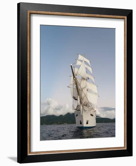 Star Clipper Sailing Cruise Ship, Dominica, West Indies, Caribbean, Central America-Sergio Pitamitz-Framed Photographic Print