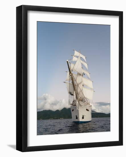 Star Clipper Sailing Cruise Ship, Dominica, West Indies, Caribbean, Central America-Sergio Pitamitz-Framed Photographic Print