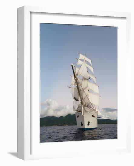 Star Clipper Sailing Cruise Ship, Dominica, West Indies, Caribbean, Central America-Sergio Pitamitz-Framed Photographic Print