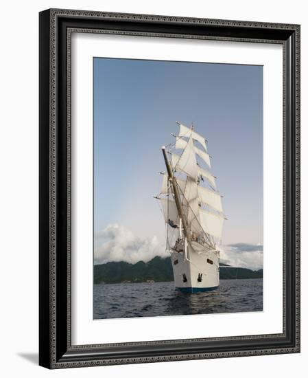 Star Clipper Sailing Cruise Ship, Dominica, West Indies, Caribbean, Central America-Sergio Pitamitz-Framed Photographic Print