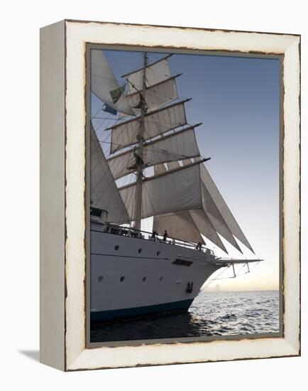 Star Clipper Sailing Cruise Ship, Dominica, West Indies, Caribbean, Central America-Sergio Pitamitz-Framed Premier Image Canvas