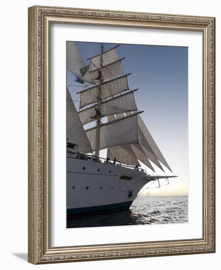 Star Clipper Sailing Cruise Ship, Dominica, West Indies, Caribbean, Central America-Sergio Pitamitz-Framed Photographic Print