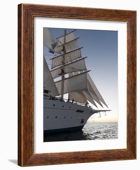 Star Clipper Sailing Cruise Ship, Dominica, West Indies, Caribbean, Central America-Sergio Pitamitz-Framed Photographic Print