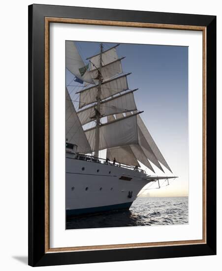 Star Clipper Sailing Cruise Ship, Dominica, West Indies, Caribbean, Central America-Sergio Pitamitz-Framed Photographic Print