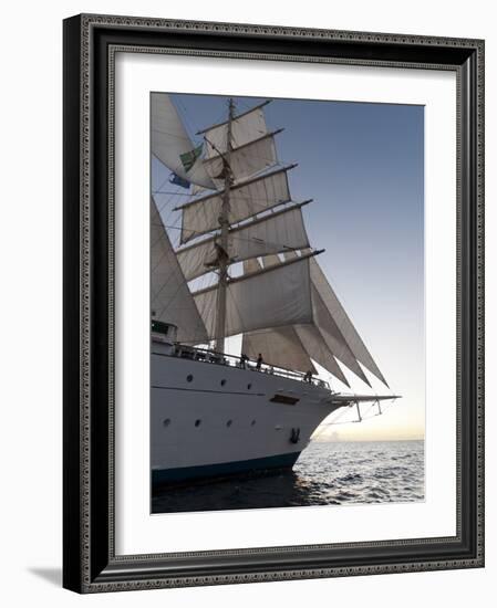 Star Clipper Sailing Cruise Ship, Dominica, West Indies, Caribbean, Central America-Sergio Pitamitz-Framed Photographic Print