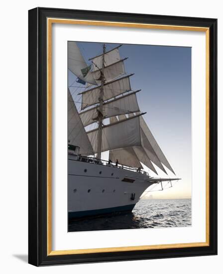 Star Clipper Sailing Cruise Ship, Dominica, West Indies, Caribbean, Central America-Sergio Pitamitz-Framed Photographic Print