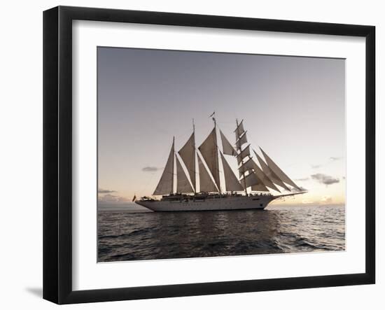 Star Clipper Sailing Cruise Ship, Dominica, West Indies, Caribbean, Central America-Sergio Pitamitz-Framed Photographic Print