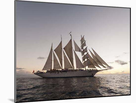 Star Clipper Sailing Cruise Ship, Dominica, West Indies, Caribbean, Central America-Sergio Pitamitz-Mounted Photographic Print