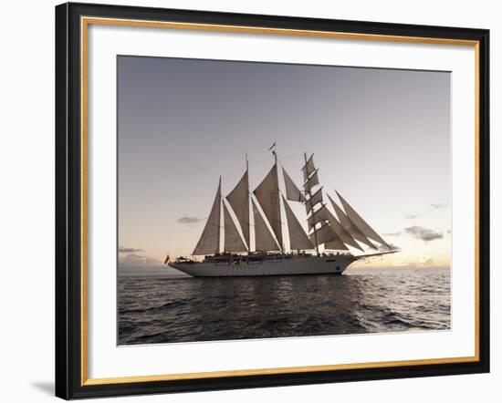 Star Clipper Sailing Cruise Ship, Dominica, West Indies, Caribbean, Central America-Sergio Pitamitz-Framed Photographic Print