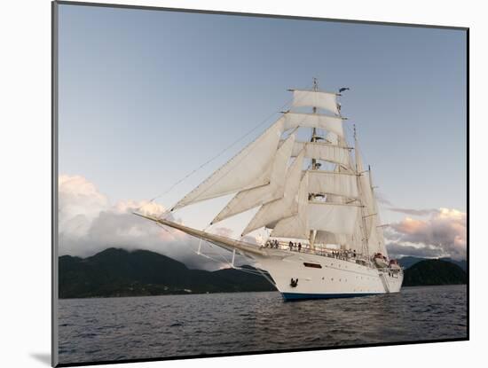 Star Clipper Sailing Cruise Ship, Dominica, West Indies, Caribbean, Central America-Sergio Pitamitz-Mounted Photographic Print