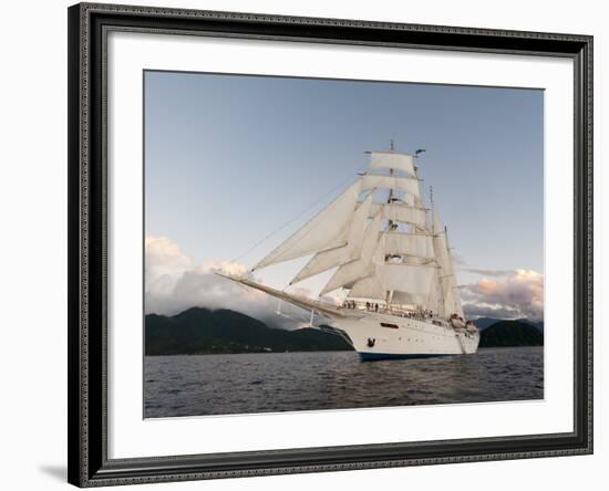 Star Clipper Sailing Cruise Ship, Dominica, West Indies, Caribbean, Central America-Sergio Pitamitz-Framed Photographic Print
