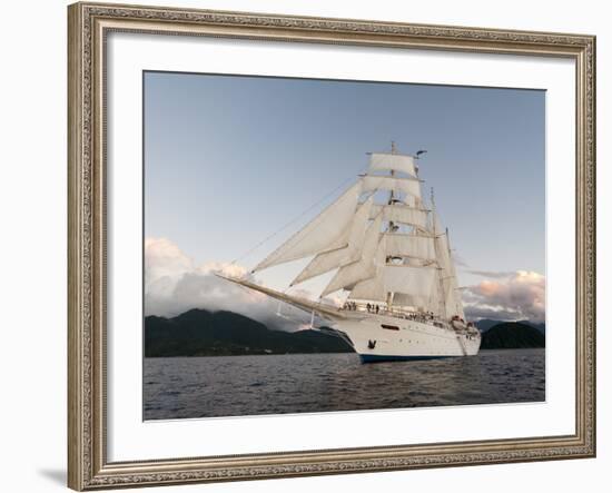 Star Clipper Sailing Cruise Ship, Dominica, West Indies, Caribbean, Central America-Sergio Pitamitz-Framed Photographic Print