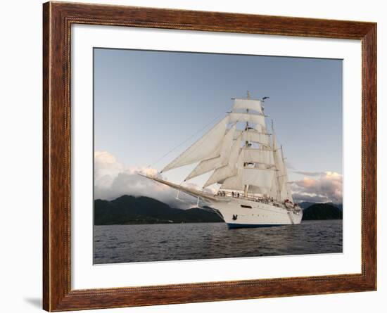 Star Clipper Sailing Cruise Ship, Dominica, West Indies, Caribbean, Central America-Sergio Pitamitz-Framed Photographic Print