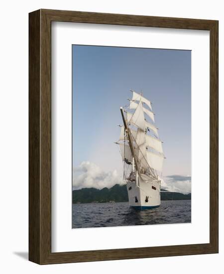 Star Clipper Sailing Cruise Ship, Dominica, West Indies, Caribbean, Central America-Sergio Pitamitz-Framed Photographic Print