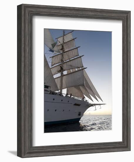 Star Clipper Sailing Cruise Ship, Dominica, West Indies, Caribbean, Central America-Sergio Pitamitz-Framed Photographic Print