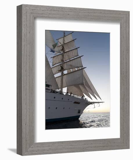 Star Clipper Sailing Cruise Ship, Dominica, West Indies, Caribbean, Central America-Sergio Pitamitz-Framed Photographic Print