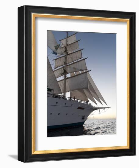 Star Clipper Sailing Cruise Ship, Dominica, West Indies, Caribbean, Central America-Sergio Pitamitz-Framed Photographic Print