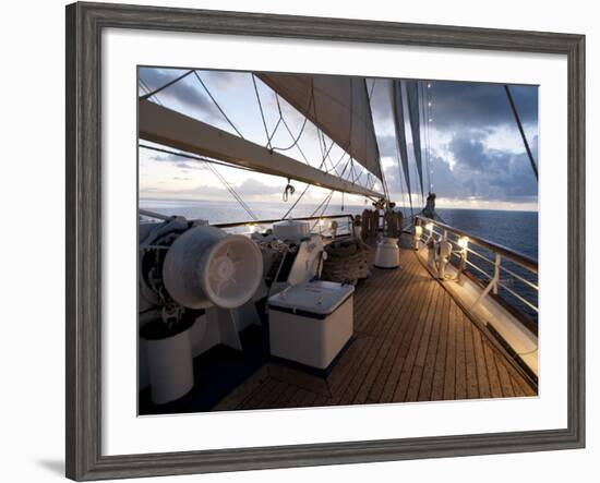 Star Clipper Sailing Cruise Ship, Nevis, West Indies, Caribbean, Central America-Sergio Pitamitz-Framed Photographic Print