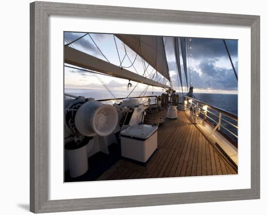 Star Clipper Sailing Cruise Ship, Nevis, West Indies, Caribbean, Central America-Sergio Pitamitz-Framed Photographic Print