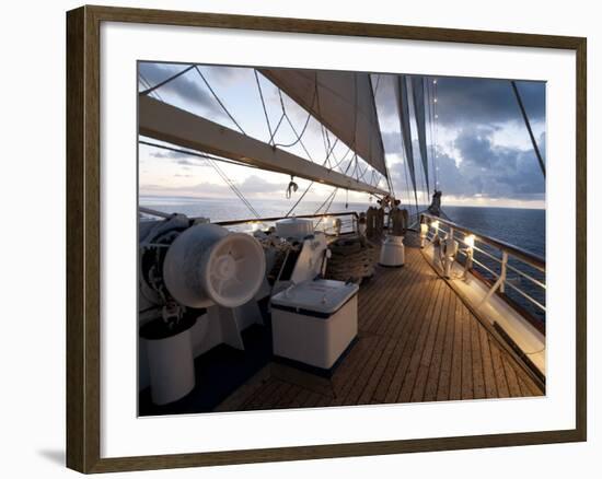 Star Clipper Sailing Cruise Ship, Nevis, West Indies, Caribbean, Central America-Sergio Pitamitz-Framed Photographic Print