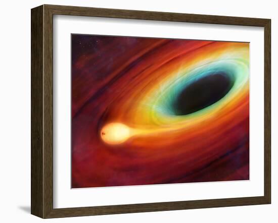 Star Distorted by Supermassive Black Hole-null-Framed Photographic Print